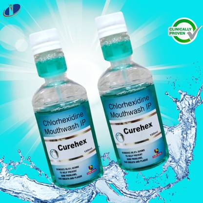 curehex Mouthwash Minty Fresh Pack of 2 (100 ml) - Mint