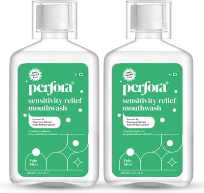 Perfora Sensitivity Relief Mouthwash | Alcohol Free | Pack of 2 - Polo Mint
