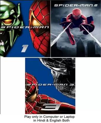 Spider-Man 1 , 2 , 3 (3 Movies) in Hindi & English both Play only in Computer or Laptop HD Print without poster
