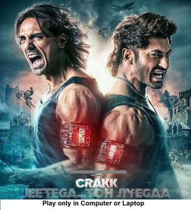 Crakk (2024) in Hindi Play only in Computer or Laptop HD print without poster