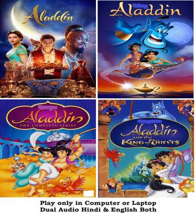 Aladdin (2019) & Aladdin 1 to 3 Cartoon Movies (4 Movies) in Hindi & English both Play only in Laptop or Computer HD print without poster