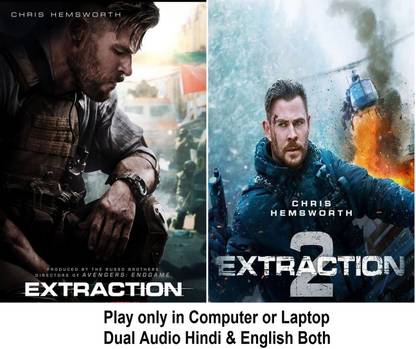 Extraction 1 & 2 (2 Movies) in Hindi & English both Play only in Computer or Laptop HD Print without poster