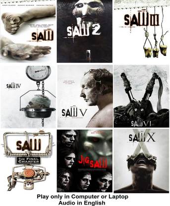 Saw Film Series (9 Movies) only in English play only in Computer or Laptop HD Quality without Poster