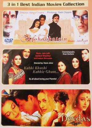 Mohabbatein, Kashi Khusi Kabhi Ghar, Devdas - 3 in 1 Best Indian movies collection