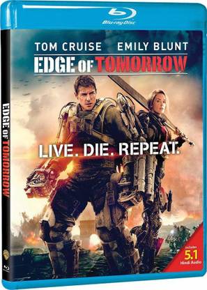 Live Die Repeat: Edge of Tomorrow Blu-ray [3D Bluray + 2D Bluray] [2014] [A Doug Liman Film] [*ing Tom Cruise, Emily Blunt] [Includes Hindi Audio Dolby Digital 5.1] [2-Disc Set]