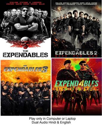 The Expendables 1 to 4 Film series in Hindi & English both Play only in Computer or Laptop HD Print without poster