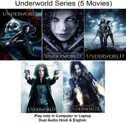 Underworld Film Series (5 Movies) in Hindi & English both play only in Computer or Laptop HD Quality without Poster