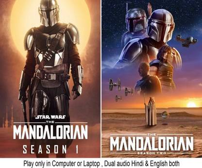 The Mandalorian seasons 1 & 2 in Hindi & English Both play only in computer or laptop it's durn data DVD without poster HD print quality
