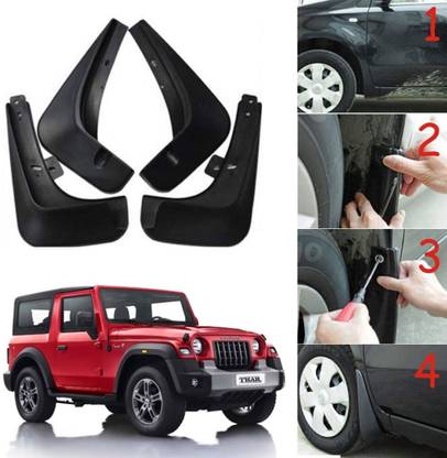 Oshotto Front Mud Guard, Rear Mud Guard For Mahindra Thar NA