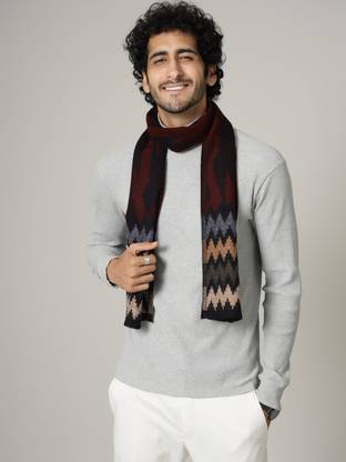 Ravaiyaa - Attitude Is Everything Geometric Print Men Muffler