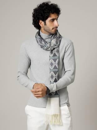 Ravaiyaa - Attitude Is Everything Geometric Print Men Muffler