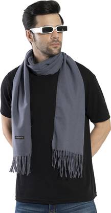 Life and style Solid Wool Blend Men Scarf