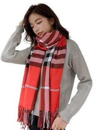 Tricky Shopper Checkered Women Muffler