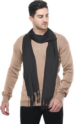 Life and style Solid Wool Blend Men Scarf