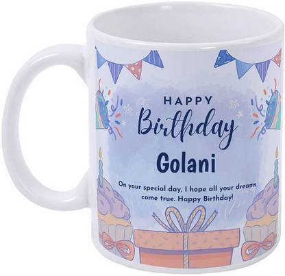 GIFTUATION Happy Birthday Golani / Gift for Birthday Ceramic Coffee Mug