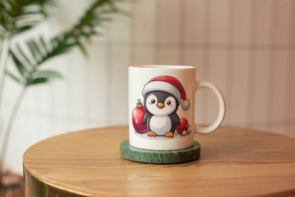 Costly textiles Christmas-snowmen-print Ceramic Coffee Mug