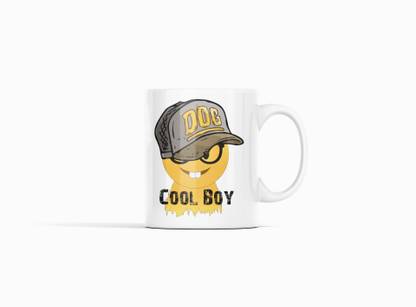 Rushaan Rabbit Teeth with a Cap, Text Written Cool Boy- Emoji Printed Coffees Ceramic Coffee Mug