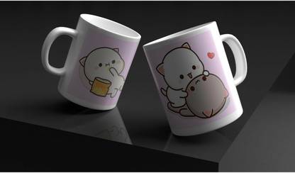 SRK CREATION BEST CUTE DESIGN WHITE PRINTED MUG SRK-GA-0646 Ceramic Coffee Mug
