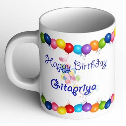 Abaronee 1010_Happy Birthday Gitapriya b001 Ceramic Coffee Mug