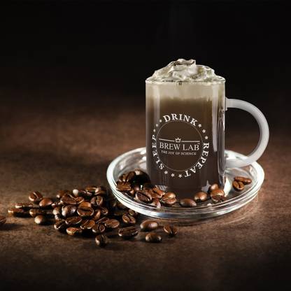 Brew Lab Beaker Glass Coffee Mug