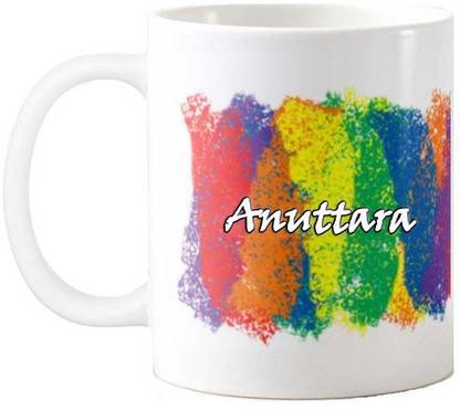 GNS Multicolor Rainbow Self Name gift for Anuttara sl 005 Ceramic Coffee Mug