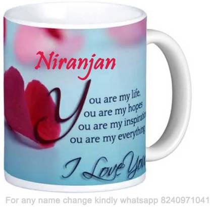 GNS Romantic Gift for Niranjan Love theme Message Ceramic Coffee Mug