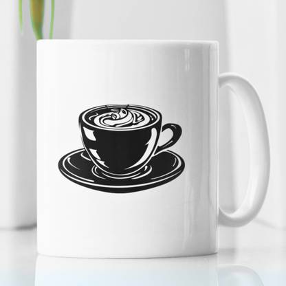CIC CUSTOMINK CREATIONS Coffee With Coffee Logo 7 Ceramic Coffee Mug