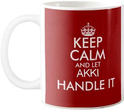 Exoctic Silver Keep Calm Gift for Aishwarya Office Quote 01 Ceramic Coffee Mug