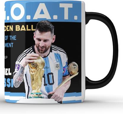 Unbounded Company Lionel Messi World Cup 2022 Black Ceramic Coffee Mug