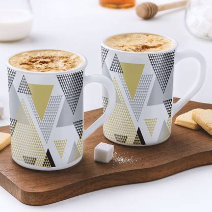 Larah by Borosil Nivaah Tea/Coffees, Bone Ash Free Crockery Set Ideal For Daily Use & Gifting Opalware Coffee Mug