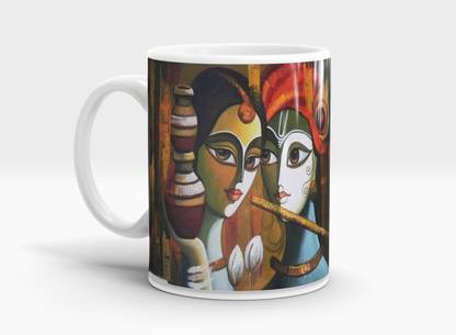 Kalpasakhi World Famous Rajasthani Art Printed White-DES-161 Ceramic Coffee Mug