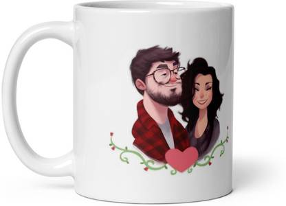 Mr UVD Hugging Couples Ceramic Coffee Mug
