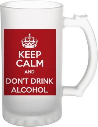 kreation KEEP CALM AND DON'T DRINK ALCOHOL 2 Glass Beer Mug