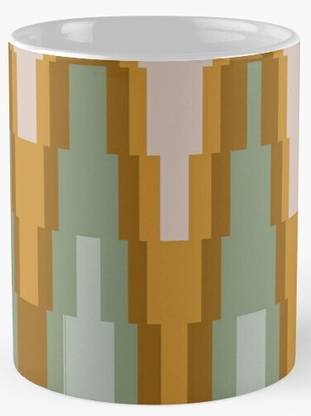 PrintBox Zigzag Square Waves Pattern Printed Ceramic Coffee Mug