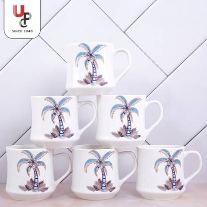 UPC Fine Bone China Ceramics Coffees / Milks / Tea Cups Set of 6 Bone China Coffee Mug