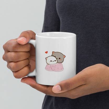 Mr UVD Bubu Dudu Cuddling in a Blanket Together 935 Gift Item for Girlfriend Ceramic Coffee Mug