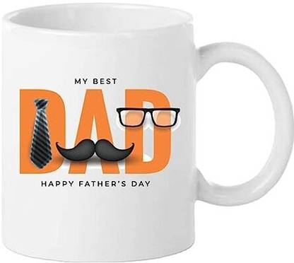 Aastha Imagine Media My Best Dad Happy Father's Day Ceramic Coffee Mug