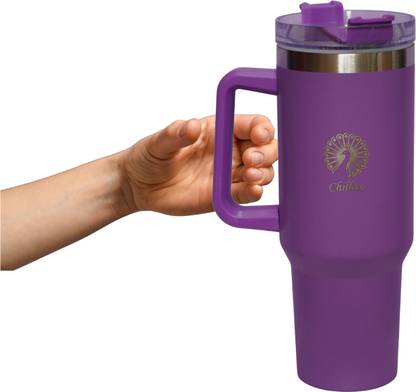 Chillax Stainless Steel Tumbler | Lid & Dual Straw | Hot & Cold | Leak-Proof | Matte Stainless Steel Tumbler