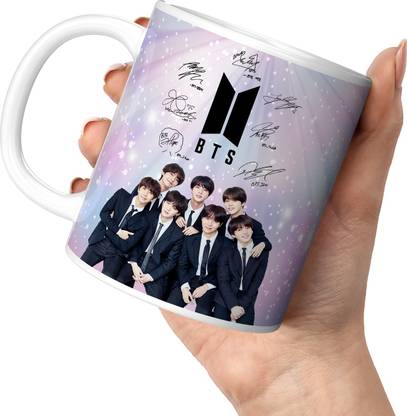 TrendoPrint BTS Printed Ceramic Tea, Milk and Coffee/Cup Ceramic Coffee Mug