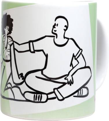Inkaa Ceramic Coffee with Doodle Print FAMILY – 350ml Ceramic Coffee Mug