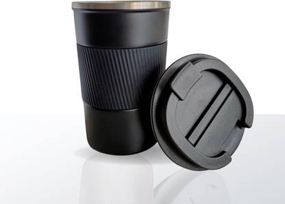 YELONA Black Insulated Tumbler For Hot&Cold Drinks & Leak Proof Sipper Lid Stainless Steel Tumbler