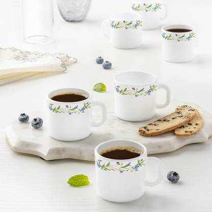 Larah by Borosil Cripper Opalware Coffee Mug