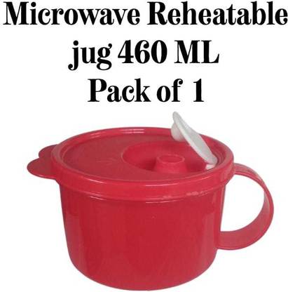 TUPPERWARE Crystalway Microwave safe Airtight 460Ml (Pack of 1) Plastic Mason Jar