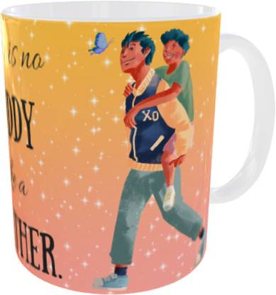 Vihaan Fashions There Is No Buddy Like A Brother Printed for Brother Ceramic Coffee Mug