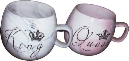 Shivam Art Gallery King Queen Ceramic Coffee Mug