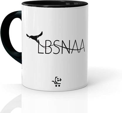 ECFAK LBSNAA Printed Black Tone Cup For IAS Aspirants | LBSNAA IAS Aspirants Ceramic Coffee Mug