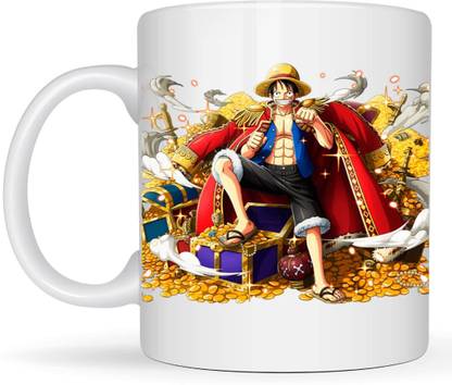 ADN21 One Piece AnimeLuffy Printed Coffee, Anime Printed, 330ml (Luffy 2) A-82 Ceramic Coffee Mug