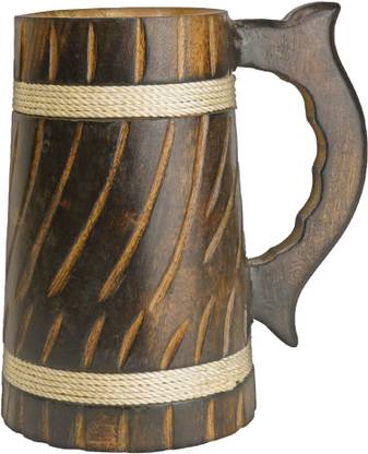 SuperGeneriX Handcrafted Barrel-Style Insulated Wood Beer Mug