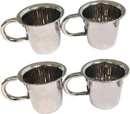 90 Degree Tea Glass Steel with handle Stainless Steel Coffee Tea Stainless Steel Coffee Mug