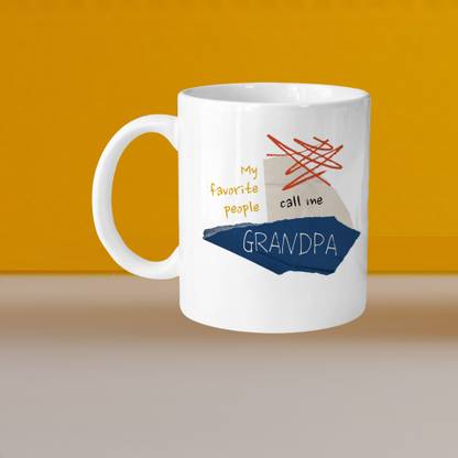 VM SHOPPING MALL Perfect for Coffee and Tea - Single Pack VM Grandpa L Ceramic Coffee Mug